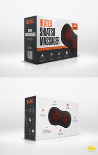 Finished Packaging Design Project for LIBA Heated Shiatsu Massager.