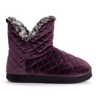 Experience superior comfort with Polar by MUK LUKS® Women's Abigail Slippers. These velvety soft bootie slippers feature a durable indoor/outdoor sole and soft faux fur lining making warmth and comfort effortless.Wipe with damp cloth, do not bleach, dry flat. Imported.-Indoor/Outdoor TPR Sole-100% Polyester Faux Fur Li