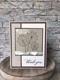 I love when you can use a Christmas paper, Festive Farmhouse, along with a flower stamp set, Dandelion Wishes,  and make a beautiful card.  I also used the Kindness and Compassion stamp set for the sentiment.  All of these products on this thank you card came from Stampin' Up!