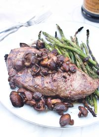 Elevate your favorite grilled dinner by making with these incredibly fast and easy Balsamic Shiitake Mushroom Steaks! #grilledsteak #recipe #balsamicmushrooms #sauteed