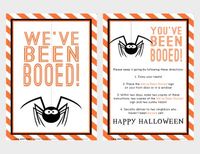 Free printable "You've been booed" signs for neighbors' treats. {Grey Square Designs}