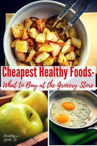 This cheap healthy grocery list will help your grocery budget to go way down while your health goes up. These are the healthiest foods you can buy on a budget. Grab the free printable clean eating healthy grocery list. When you are making your families menu plan, this list can help you make frugal choices! grocery shopping basic foods to buy at the grocery store