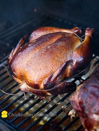 Amazing whole chicken recipe: How to Smoke A Whole Chicken in the Smoker from ChickenRecipeBox.com