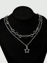 Silver  Collar     Embellished   Women's Fashion Jewelry