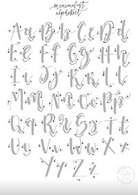 The Upper And Lowercase Letters Are Drawn In Cursive Writing With White Ink AF4