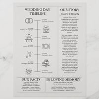 Unique Newspaper Timeline and Wedding Programs Flyer | Zazzle