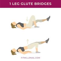 At-home glute and abs workout - 1 Leg Glute Bridges