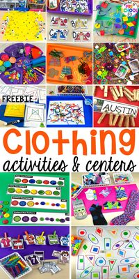 Clothing Activities and Centers for Preschool, Pre-k, and Kindergarten 33