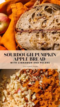 Want to warm up your house with the smells of fall and freshly baked pumpkin bread with apples? This rustic, fruity, and slightly sweet sourdough pumpkin apple bread is the best to bake this fall. The pumpkin, apple, cinnamon, and pecans combine for a fantastic flavor you'll love.