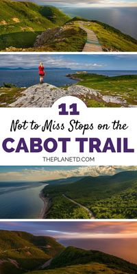 11 stops you can't miss along the Cabot Trail in Nova Scotia, Canada. Hit the road on the ultimate road trip in Nova Scotia on Cape Brenton Island. The Cabot Trail features a variety of adventures from kayaking in bays to camping on Ingonish Beach to hiking scenic trails. Adventure travel in Canada. | Blog by the Planet D #CabotTrail #Canada #rNovaScotia #Travel #Wanderlust #BucketList #TravelTips #TravelGuide #Adventure