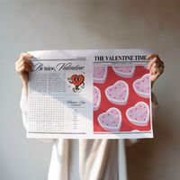 Introducing our vintage valentine's day newspaper flower bouquet wrap template - the perfect unique valentine's/galentine's day gift for boyfriend, girlfriend or friends! This minimalist flower bouquet wrap template comes in 17 x 11" tabloid size and 18 x 12" size, and features customizable design from texts, fonts, and colors!