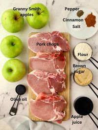 This recipe for Easy Crockpot Pork Chops and Apples features tender, juicy fall-off-the-bone pork chops covered with tart/sweet apple slices and smothered in brown sugar and cinnamon. Tender and juicy bone-in center-cut pork chops and crisp, tart granny smith apples make this a recipe you will want to serve for dinner over and over again. Not only is this main dish delicious, but the slow cooker does the work, and all you have to do is serve it to your hungry family!