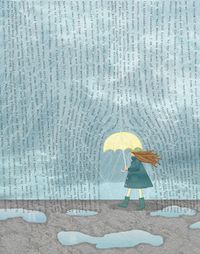 Walt Whitman Poem "The Voice of the Rain" printable and free illustration