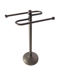 PRICES MAY VARY. FREE-STANDING DESIGN- No drilling or mounting into walls is necessary, simply place the rack where it's most convenient for your space and place it where you need it. VARIETY FINISHES AVAILABLE- We offer this towel holder stand in Oil Rubbed Bronze, Brushed Nickel, and Polished Chrome finishes to match any style of your bathroom décor. QUALITY CONSTRUCTION- The towel stands made of strong steel with a durable rust-resistant finish; Soft foam pad on base protect countertops and s