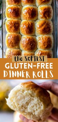 These Gluten-Free Dinner Rolls are tender, buttery, fluffy, flaky on the top and extra soft in the center!