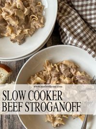 Slow Cooker Beef Stroganoff - Mother Thyme