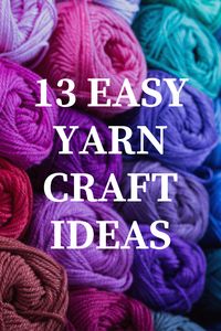 If you want DIY crafts to make with yarn, here are 13 easy yarn craft ideas to get your creative juices flowing. Make everything from tassels and pompoms to yarn-wrapped hearts, rainbows, and more! You'll have a blast with all of these fun yarn ideas!