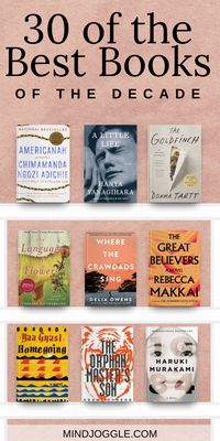 30 of the best fiction books of the last decade. You don't want to miss these books; find three of the top novels from each year of the 2010s. #books #bestbooks #bestbooksofthedecade #booklist #readinglist