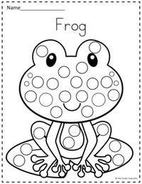 Rainforest Animals Dot Markers Coloring 14 PagesThe coloring pages measures 8.5 x 11 portrait.Includes pictures for many themes used in Early Childhood Education programs  holidays, seasons, vehicles etc.Dab on the spots with a circle /dot marker, bingo dauber, or similar.Can also use garage sale stickers, pasted collage material, or a finger dipped in paint etc.Useful for several developmental levels.Encourages development of hand-eye coordination, small muscle control, counting, vocabulary, ci