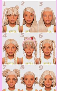 Hair For Girls Maxis Match - Gamingwithprincess