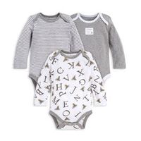 A-Bee-C Organic Baby Long Sleeve Bodysuits 3 Pack