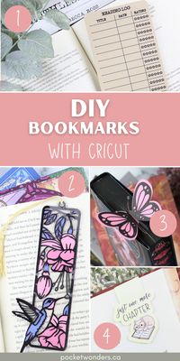 Making bookmarks is so easy with your Cricut! Learn how you can make four different bookmarks using a Cricut machine. This post contains some affiliate links for your convenience (which means if you make a