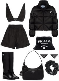 Discover outfit ideas for made with the shoplook outfit maker. How to wear ideas for Prada Prada Symbole stud and Prada Re-Edition 2005 Mini