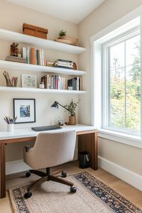 See exactly how to successfully combine a home office with a small bedroom using these quick tips and tricks.