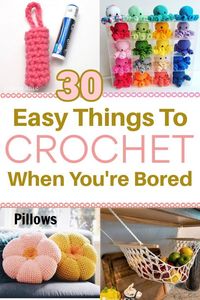 Here are easy beginner crochet projects with step by step videos and free patterns to make, gift, or sell. #Crochetprojects #crochetpatterns