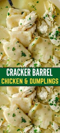 Delicious Cracker Barrel Chicken and Dumplings Recipe