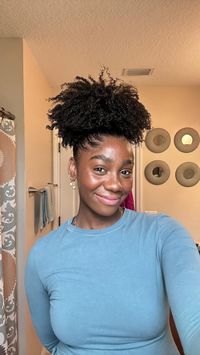 wash & go day 4 #auttgood #washandgo #naturalhair #highpuffhairstyle #washandgostyles