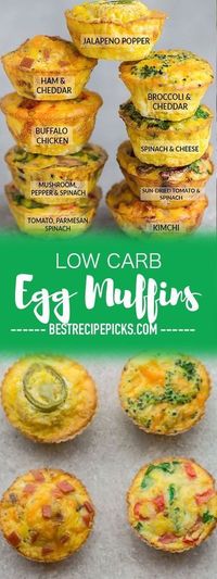 Low Carb Egg Muffin make the perfect breakfast for on the go. They’re packed with protein and so convenient for busy mornings.