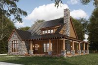 Country Mountain House Plan with Vaulted Ceiling and Optional Garage - 70682MK | Architectural Designs - House Plans