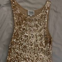 This Is A Great Way To Wear Your Sparkle...... Beautiful High Cut Sequined Top.... Truly Striking! Euro Size 42 Never Worn!