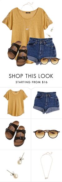 QOTD: What are you doing for Valentines Day? by flroasburn on Polyvore featuring HM, Birkenstock, Ray-Ban, J.Crew and Kendra Scott