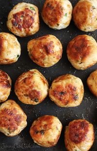 Pan Fried Turkey Meatballs - recipe from Jenny Jones (Jenny Can Cook)