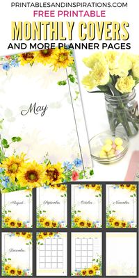 Free Sunflower Bullet Journal And Planner Dividers! (Updated) - Printables and Inspirations