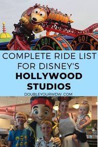 Get a complete ride list for Walt Disney World Hollywood Studios. Find out the height requirements for all rides so your kids can enjoy their time at Disneys Hollywood Studios park