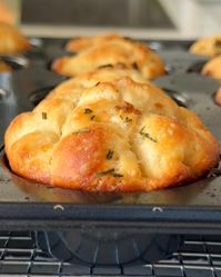 Rosemary Garlic Focaccia Muffins