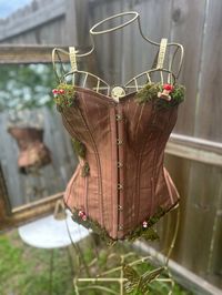 Check the size chart for your size. Handmade to order. This beautiful cottagecore piece will be the highlight of your outfit! Add some fairy wings that I also make for the perfect woodland fairycore look!