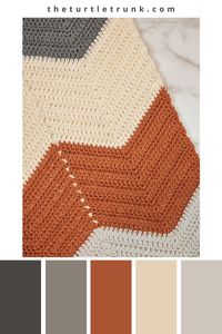 Here's an example of a neutral colored baby blanket! The Bebe Baby Blanket can be made in any color combo for girls, boys, or neutral! This neutral baby blanket is perfect for any nursery! The Bebe Baby Blanket is a free, baby blanket crochet pattern that works up quick and easy! Find the free crochet pattern at theturtletrunk.com