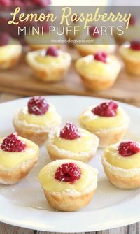 Lemon Raspberry Mini Puff Pastry Tarts | 21 Easy Puff Pastry Recipes That Will Class Up Every Party