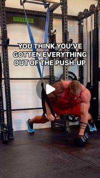 Justin Lienhard on Instagram: "Comment “NEW” for free access to my training app. You’ll learn new movements and variations of the basics.  Pushups are extremely undervalued.  The notion that they can’t be utilized as an effective part of a strategy to add muscle size is propagated by people who don’t fully understand anatomy or physics.  #fitnessmotivation #workoutideas #fitnessapp"