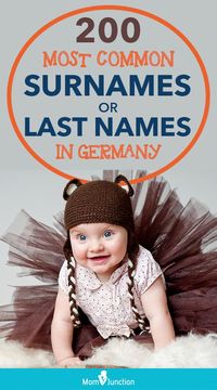 200 Most Common Surnames Or Last Names In Germany : Germany is a land that has undergone various political and geographical changes. These changes had their influence on German surnames that were often based on the places and the profession of the people. #names #babynames  #uniquebabynames #prettynames  #surnames