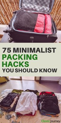 75 minimalist packing hacks for organized travel. #travel #packingtips #vacation #traveltips #packinghacks