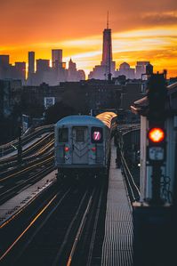 NYC Subway #7 Train. (Flushing to Times Square, NYC.) Surprise trip for hubby! Opening Day 2015, can't wait!  Let's Go Mets!