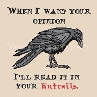 Opinions and Entrails with Crow a DIGITAL DOWNLOAD PATTERN | Etsy