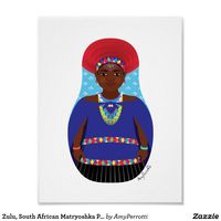 Zulu, South African Matryoshka Poster