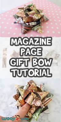 Recycled Magazine Page Gift Bow Tutorial