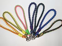 Cute, short wristlet keychains. Designed to hang around your wrist for a hands-free way to keep your keys close.  Made from Paracord 550, our wristlets make your keys easy to find / grab, and are a fun accessory to have. Attach to a wallet or small bag for a durable handle. Length: Approximately 9 inches long. Silver Hardware. Add some personality to your keys with our unique keychains made from paracord 550.  Check out our shop for more styles and options! Paracord is a lightweight yet extremel